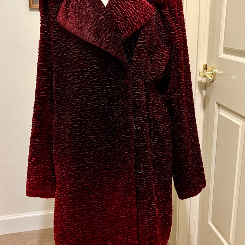 Calvin Klein Brown Hombre Boucle Overcoat WM